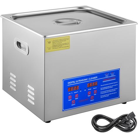 Nettoyeur Ultrasonique 15L en Acier Inoxydable avec Chauffage et Minuteur pour Bijoux, Usage Domestique et Professionnel (1/5)