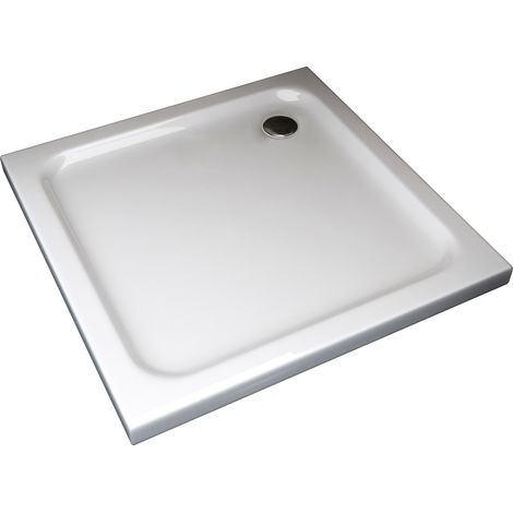 NALA-Flache Quadratische ABS-Duschwanne H 5cm mit Inkludierter Ablaufgarnitur 70x70