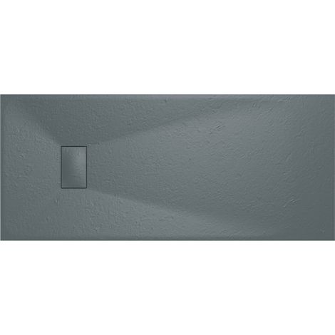 Aquariss SMC Slate Effect Shower Enclosure Tray Base 70cm Wide and Length 160cm Anthracite
