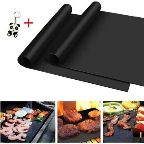 Tapis De Cuisson Barbecue - Antiadhésif En PTFE - Résistant À -60 ℃ À +260 ℃ - 40 X 50 Cm - Lot De 2