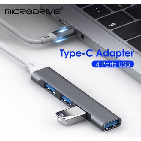 Chargeur - adaptateur,6 en 1 Micro USB Type C Adaptateur USB TF Lecteur de Carte SD USB-C Adaptateur de Carte - 4 in 1[B653]