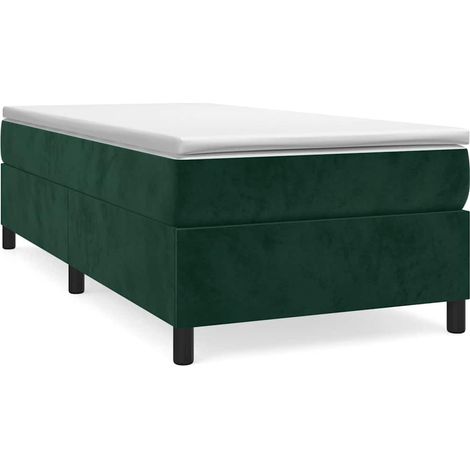 Maison Exclusive - Boxspringbettgestell Dunkelgrün 90x200 cm Samt (1/5)