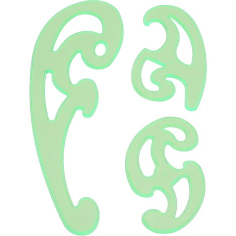 Règle courbe flexible en plastique, gabarit de couture et dessin, ensemble de 3 pièces pour patrons et travaux manuels (1/4)