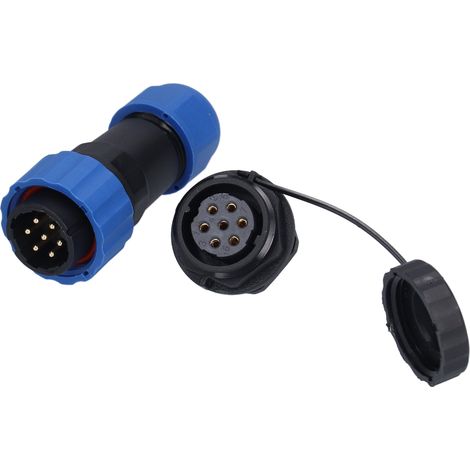 Prise aviation étanche IP68, connecteur à écrou arrière, bornes mâle/femelle, 380 V, SP207 broches (1/5)