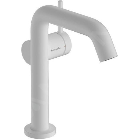 Mitigeur monocommande pour lavabo Tecturis S Fine CooStart, sortie de 139 mm, finition blanche mate