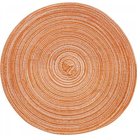 Set de table rond orange 3838cm 1 pièce set de table pailleté adapté pour Noël fête de famille mariage décoration de table de vacances (1/5)