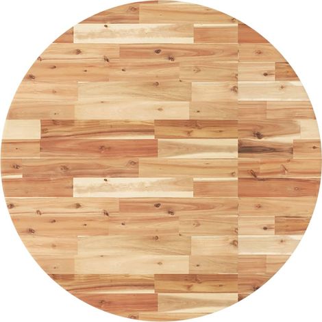 Dessus de table Dessus de bureau Plateau de table rond Ø90x4 cm bois massif d'acacia