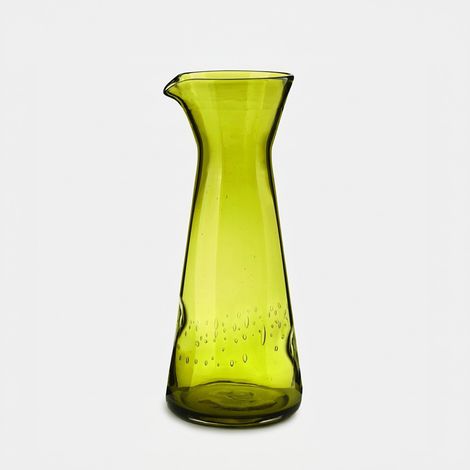 Brocca in vetro soffiato da tavola 0,9 lt Eolo - Verde (1/2)