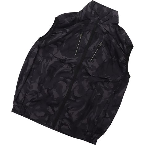 Gilet de travail rafraîchissant d'été avec ventilateur USB détachable, blanc, pour le jardinage, taille XXL, camouflage foncé. (1/5)