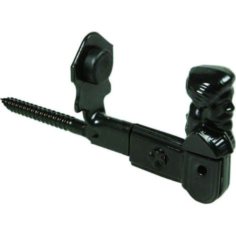 Fermapersiane ad omino con vite e fermo - mm.140x60h. verniciato nero - 5 pz