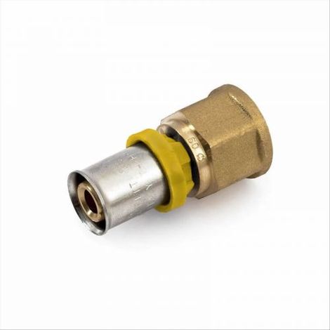 RACCORDO PER MULTISTRATO GAS A PINZARE FEMMINA 16 x1/2"