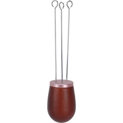 Agitateur à Café en Bois avec Poignée, Type Aiguille pour Mélanger la Poudre de Café - Finition Or Rose (1/5)