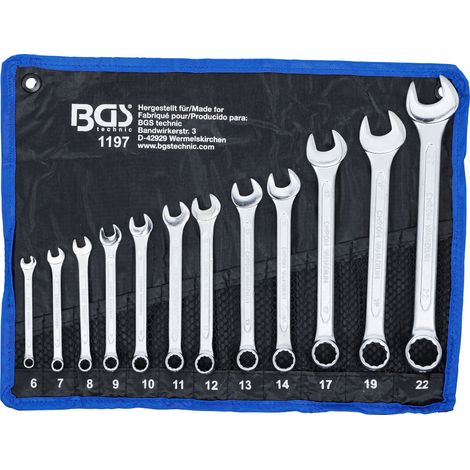 BGS Maul-Ringschlüssel-Satz 6-22 mm 12tlg. - 1197