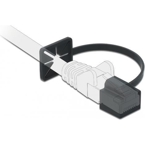 Delock Cubierta antipolvo para RJ45 macho con clip de montaje negro