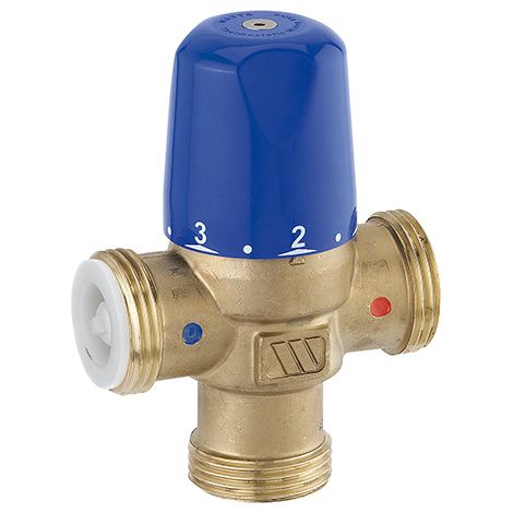Watts – Mitigeur thermostatique compact 1" DN25 – Laiton brut Mâle – Débit 57 l/min à 3 bar – Protection contre brûlures – Installation facile (1/5)
