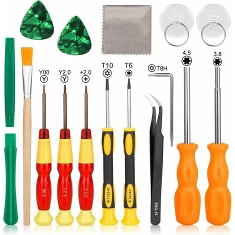 Tournevis Triwing pour Switch \x96 Kit d'Outils de Réparation Complet Professionnel 17 en 1 Tournevis Triwing pour Switch