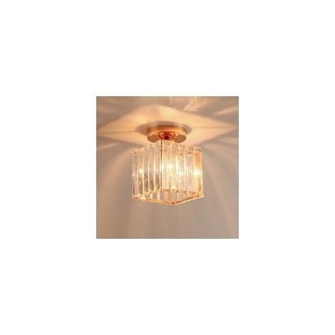 Plafonnier en Cristal E27, Abat-Jour en métal Acrylique, Design Moderne et créatif en Fer, éclairage de Plafond câblé pour Couloir, Couloir ou Balcon, 110 V-240 V (1/5)
