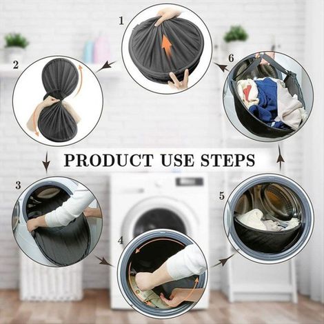 Panier à Linge Pliable pour Machine à Laver et Sèche-Linge (1/5)