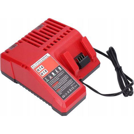 Caricabatterie di Ricambio VoltPlus M12-18FC – Compatibile con Milwaukee M14, M18  12V–18V, 3A  LED, ABS, Certificazione CE