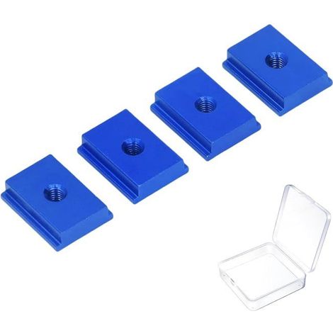 Écrous coulissants M6/M8 pour rails à fente en T – Écrous rainurés en forme de T en aluminium, fixations à fente en T (1/4)