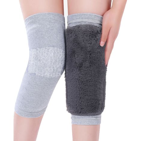 Genouillères d'hiver pour femmes et hommes, manchons et jambières épais pour le maintien des genoux, genouillères