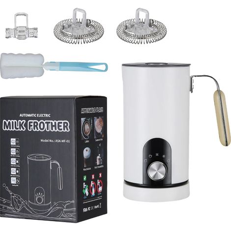 Milchaufschäumer, 5-in-1 Funktionalität, geräuschloser Betrieb, weiß, 590ML-a, EU-a (1/2)