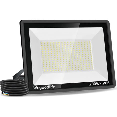 Projecteur LED Extérieur 200W - 1 Unité - Aluminium - 20000LM IP66 - Éclairage Sécurité Jardin Garage - Blanc Froid (1/5)