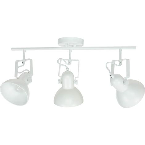 Weiße Spot Lampe Metall Retro verstellbar DALLAS