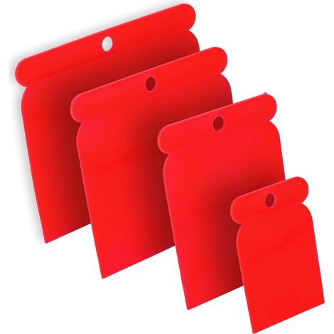 Spatule en plastique pour peinture - Lot de 4 spatules pour travaux de précision - Spatule pour carrosserie