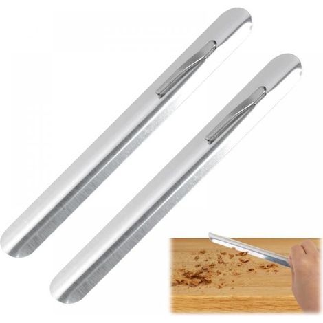 Curved stainless steel table crumb sweeper, 2 pieces, practical for servers, manual restaurant accessories (silver) (1/5)