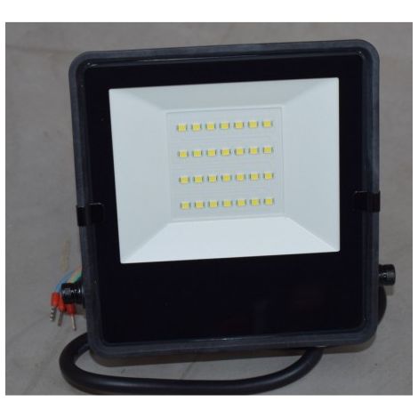 Projecteur extérieur LED 20W noir 140x130x30mm 5000K 2328lm 110° 230V IK07 IP65 slim Gen2 AIRIS FLS220