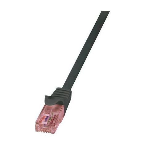 LOGILINK Câble réseau (RJ45) CAT6 U/UTP Noir 0,50M V965141 (1/2)