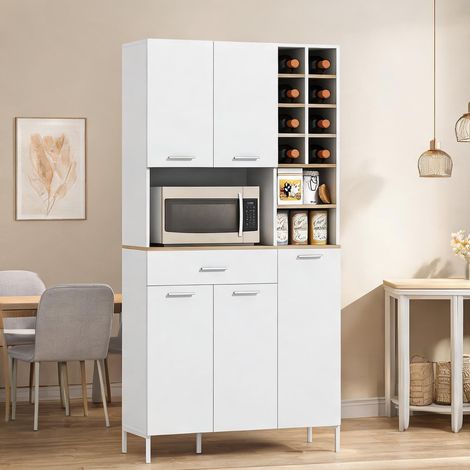 Buffet coloris blanc en MDF 90 x 35 x 183 cm (1/5)