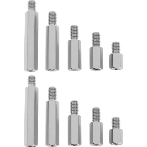 Lot de 10 vis hexagonales mâle-femelle en acier inoxydable M6 10 mm, 15 mm, 20 mm, 30 mm, 40 mm pour carte de circuit imprimé (1/5)