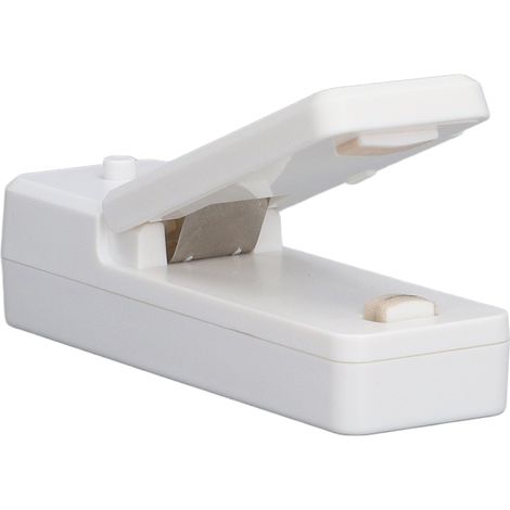 Tragbarer Mini-Beutelverschließer mit Magnet und USB-Ladefunktion, Plastikbeutelverschließmaschine für den Heimgebrauch, Weiß (1/5)