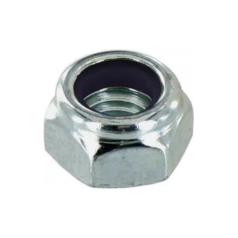 Dado autobloccante in acciaio zincato da 10 mm, 5 pezzi.