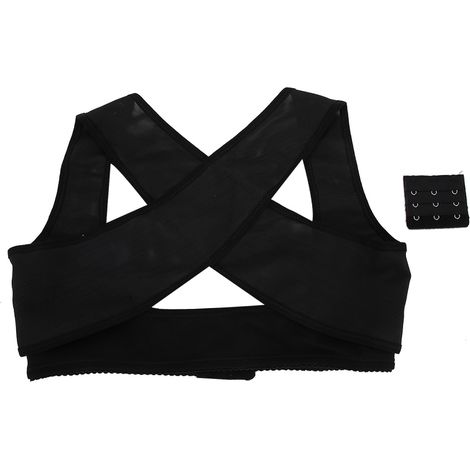Ceinture lombaire ajustable pour le dos et les épaules - Correcteur de posture - Support dorsal réglable - Taille XXL - Noir (1/5)