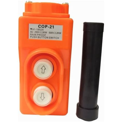 21 250 V/500 V CA 2,2 kW Palan suspendu étanche à la pluie, interrupteurs à bouton-poussoir montant/descendant, interrupteur à bouton-poussoir électrique (1/5)
