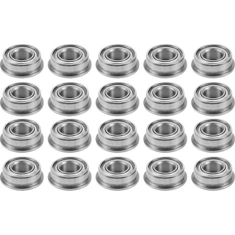 20 pièces MF84ZZ LF840ZZ Shielded Flanged 4 x 8 x 3MM Model Bille Flange Bearing (1/5)