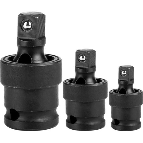 Chiave per giunto cardanico a snodo sferico, misure 1/2", 3/8", 1/4", set da 3 pezzi. (1/3)