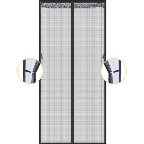 Mosquitera magnética para puerta o ventana – 70 x 210 cm, malla fina antimoscas, cierre automático con tira adhesiva e imanes.