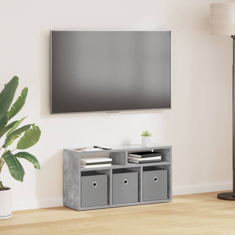 vidaXL  Lowboard  with Drawer Concrete Grey 72 x 22.5 x 38 cm