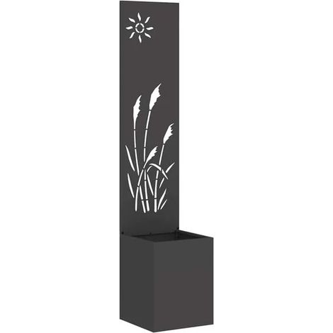 Paravent de jardin ajouré noir, 32 x 150 cm (1/5)