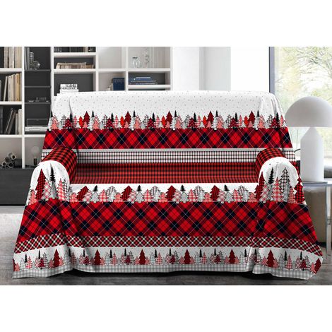 Telo Arredo Granfoulard Copritutto Salvadivano 100% Cotone Disegno Renna, misuraSingolocoloreRenna (1/4)