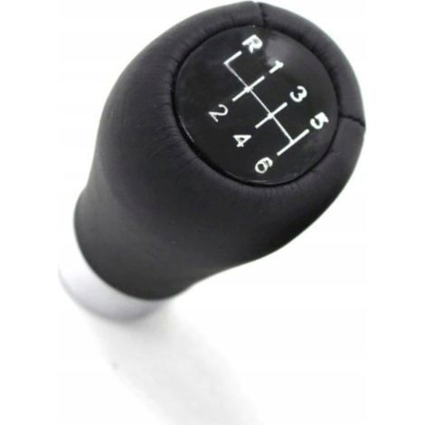 Pomo de la palanca de cambios BMW de 6 velocidades, cuero liso. (1/5)