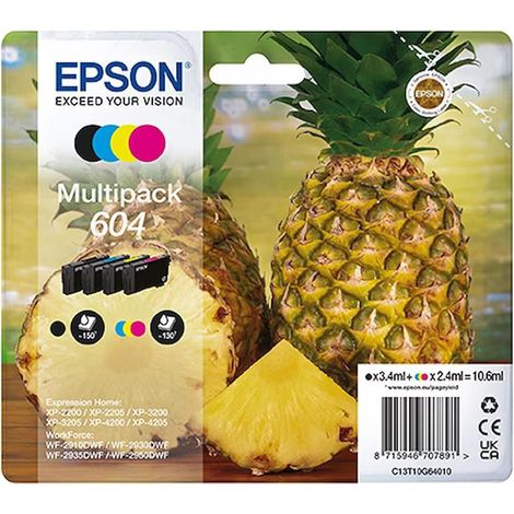 Cartucho Multipack Epson Serie Piña 604 4 Colores