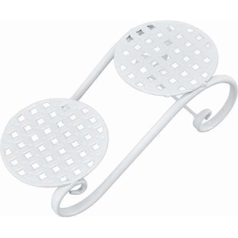 Support à fleurs en fer pour 2 plantes, grand pot de fleurs d'intérieur pliable sur pied, à placer dans un coin sur une terrasse ou un balcon, idéal pour le salon. (1/5)