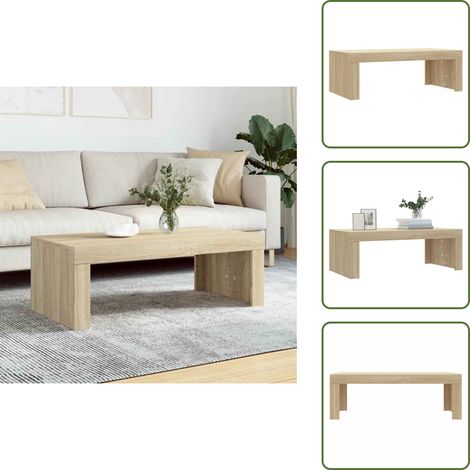 Couchtisch Sonoma-Eiche 102x50x36 cm Holzwerkstoff - Couchtisch - Wohnzimmertisch - Esszimmertisch - Holzt Tisch - Holzwerkstofftisch (1/5)