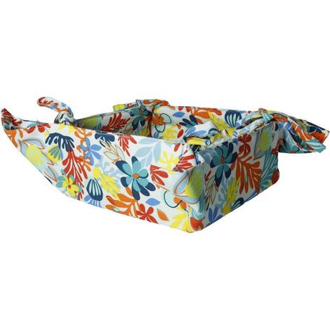 Brandani Tahiti cestino pane cotone floreale multicolor