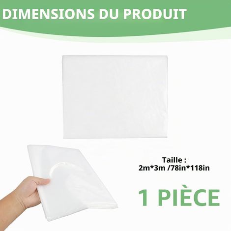 x 3m Greenhouse Cover, Transparent Cover for Tomatoes and Vegetables, Thick Polyethylene Greenhouse Film for Gardening (1/5)